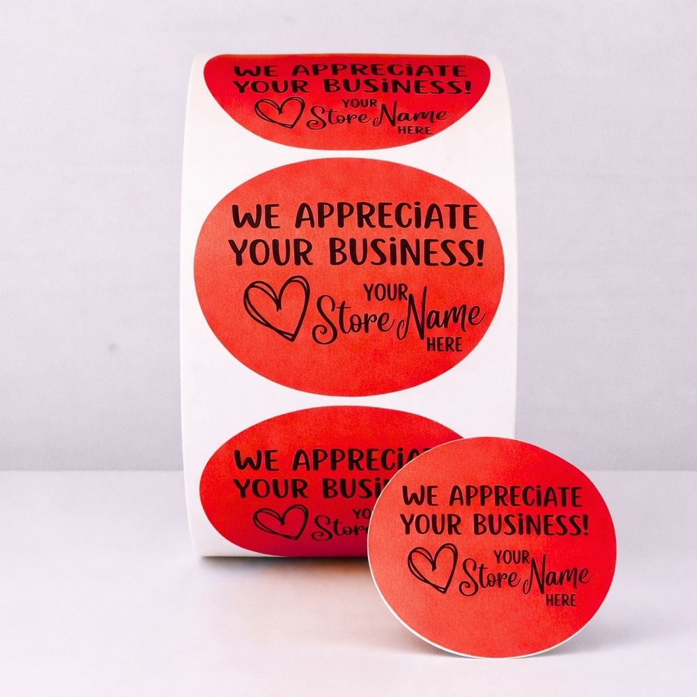Custom Thank You Stickers – Add Your Store Name 2" round sticker NEW - Picture 9 of 10